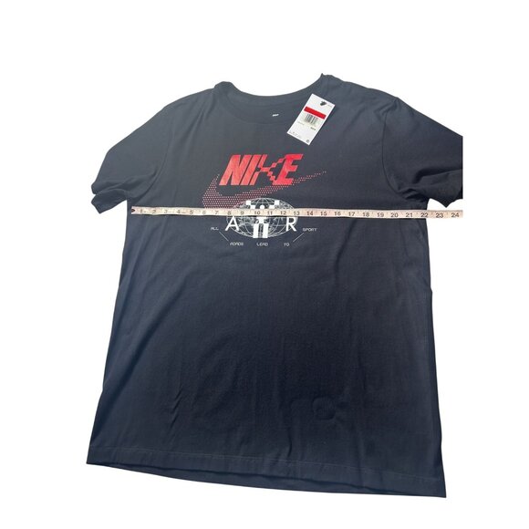 Nike Air T-Shirt Men's Size Large Black Graphic Logo Print Short Sleeve NEW - Picture 4 of 8